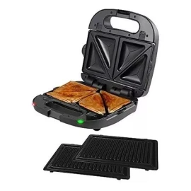 Koblenz Sandwichera Parrila 2 En 1 Koblenz Skm-900 Removible Color Negro