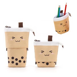 Wohlstand Telescopic pencil holder, pencil case, cartoon pencil case, pencil holder, for storing pens, stationery, erasers, make-up brushes, 1, 1