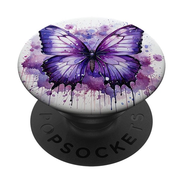 butterfly aesthetic purple butterflies nature blue PopSockets Swappable PopGrip