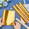 GORGECRAFT 60Pcs Metallic Gold Foil Paper Cardstock Plastic A4 Shimmer