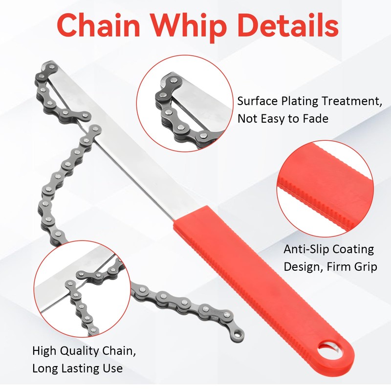 JRJRN Chain Whip and Puller Set, Universal Gear Puller, Cassette