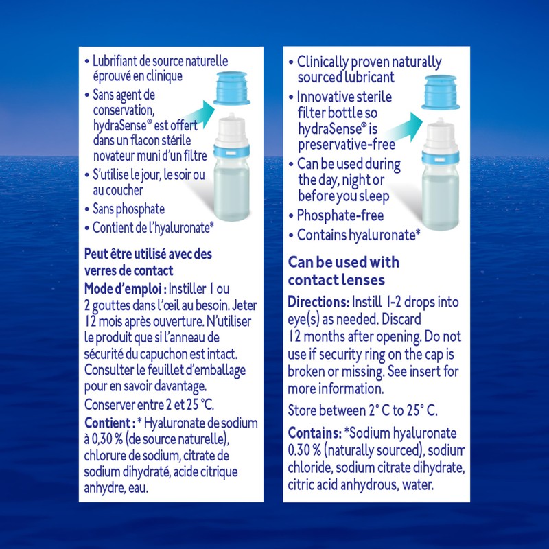HydraSense Gel Drops 10ml Night Therapy for Dry Eyes