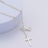 Poxtex Silver Infinity Cross Necklace for Women Dainty & Waterproof