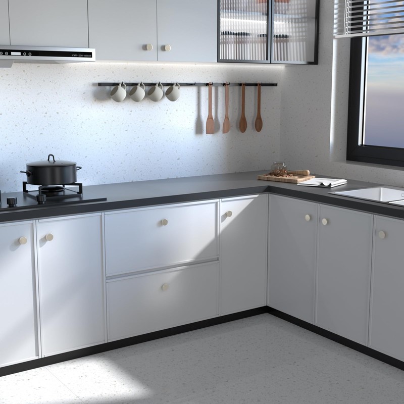 homdiy 10 Pack Cabinet Knobs Brushed Nickel Drawer Knobs Zinc