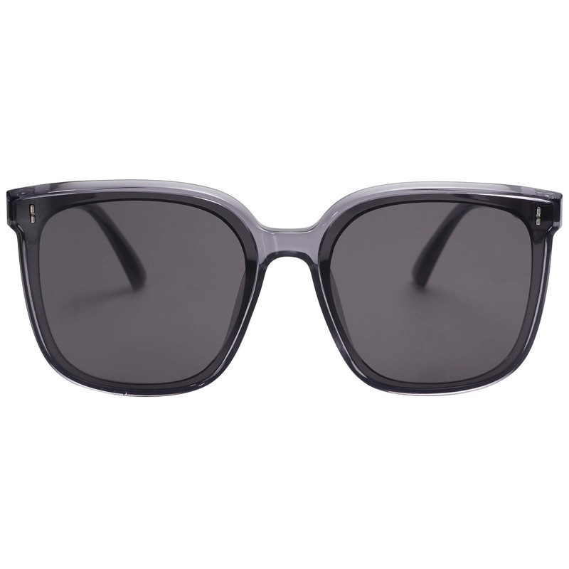 SOJOS SJ2157 Unisex Sunglasses Mirrored Retro Vintage Large Square Black