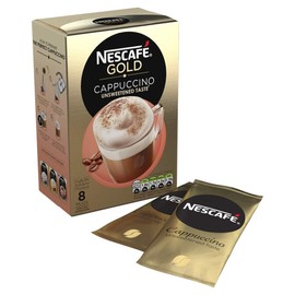 Nescafé Gold Cappuccino Unsweetened Coffee, 8 Sachets