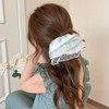 Green Exquisite Pleated Lace Hair Band, Sweet And Elegant, Romantic