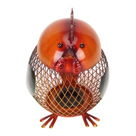 Kids Piggy Bank Cute Chick Style Colorfast Metal Stable Base Wire Net Design Coin Bank for Bedroom Bedside Table