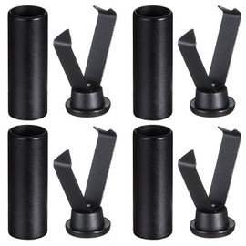 YQQYG Cord Ends Metal 4 Pairs Black Lace Tips Metal Lace Ends Cylindrical Lace Replacement for Shoelaces Aglettes for Jewellery, Trainers, Hoodies, black