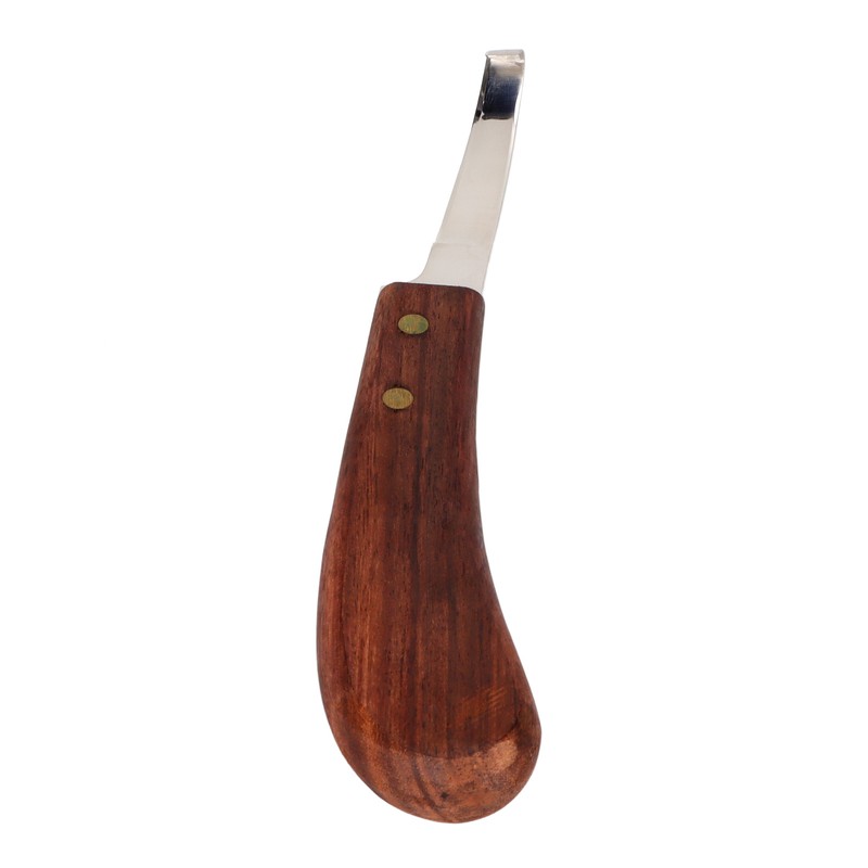 Steel Hoof Knife with Wooden Handle Pointed Cattle Livestock Hand