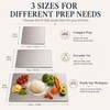 Stainless Steel Cutting Board with Lip for Kitchen，11.8×15.7in (B)