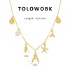 TOLOWOBK Initial Necklace for Women Gold Shell Starfish Pearl Charm