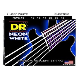 DR Strings NWE-10 Hi-Def Neon White Electric Medium