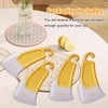 MANSVS 4 PCS Silicone Pan Scraper, Dish Scraper Plastic Pan