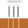 WUTA Professional 3 in 1 Leather Groover Tool Set Adjustable
