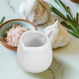 FRCOLOR 4 Piezas Jarras De Crema De Cerámica Jarra De Crema Blanca Con Asa Juego De Jarra De Crema Pequeña Para Café Té Leche Mermelada Salsas (50 Ml)