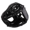 Boxing Headgear Black Head Guard Large Full Coverage PU Shock