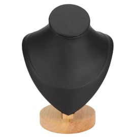 6.9 Inch Necklace Display Stand, Flannel Jewellery Easel, Necklace Chain Display Bust Stand Tower Rack Mannequin Jewellery Bust Display Holder for Shop Event Show (Black)