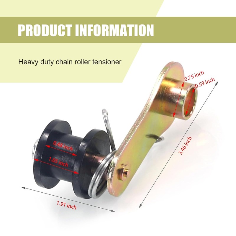 Downhill 1 PC Heavy Duty Chain Roller Tensioner with Spring,