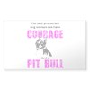 CafePress Courage and A Pit Bull Sticker Rectangle Bumper Sticker