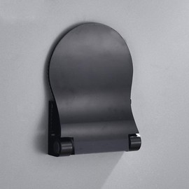 GODECOR Solid Alloy Metal Shaving Pedestal For Shower, Black Leg- Shaving Shelf Folding Shower Foot Rest Hotel - YL00029 (Black)