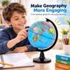 Educational World Globe for Teaching – 360° Rotating English Map