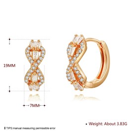 WSKFLY 14K Gold Plated Cubic Zirconia Hoop Earrings,Three Row Diamon | Arrows | Double Row of Diamonds Huggie Earrings for Women, general, Cubic Zirconia, Cubic Zirconia