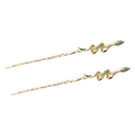 FRCOLOR Pack of 2 Snake Hair Sticks, Vintage Hair Sticks, Hairpins, Punk Rock Headpiece, Hair Accessories for Girls