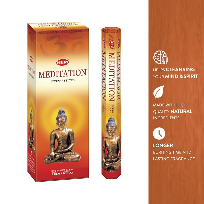 HEM Meditation Incense Sticks - Pack of 6 - 120