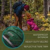 Wilderdog Dog Jacket Waterproof Raincoat with Breathable Interior, Removable Hood,