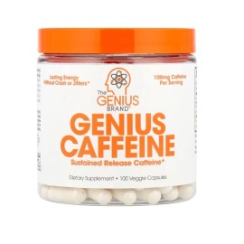 The Genius Brand, Genius Caffeine, 3 PACK, 100 mg, 100 Veggie Capsules 300 total