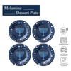 UPware Hanukkah Melamine Round Dessert Plates, Small Serving Plates, Hanukkah