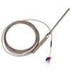 ZJIA Termopar tipo K de 100 mm, acero inoxidable, pala,