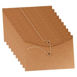 Operitacx Lever Arch Folder, Kraft Paper Document Envelope, Kraft File Organiser, Made of Kraft Paper, Envelopes, School, Super A4 Organiser, Pack of 10
