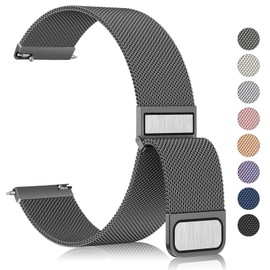 Stainless Steel Metal Bands Compatible with IDW13, IDW16, IDW19 Smartwatch Bands - 22mm, Space Grey