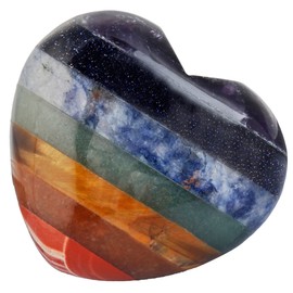 Nupuyai Edelstein Herz Handschmeichler Kristall Heilstein Glücksbringer Steinherz 4 cm für Reiki Heilung Meditation