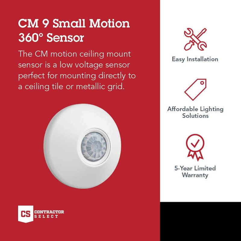 SensorSwitch Ceiling Motion Sensor, PDT Passive Dual Technology Passive Infrared