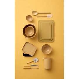 Rosti Choptima Chopping Board, Kitchen Board, Bread Chopping Board & Serving Board, Especially Hygienic, Dishwasher Safe, Plastic, 26.5 x 16 x 1 cm, Curry
