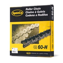 SpeeCo S06603 #60-H Roller Chain x 10 Feet with Connecting Link