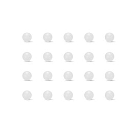 sourcing map 4mm PP Solid Plastic Balls, Precision Bearing Ball 100pcs