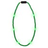 FlashingBlinkyLights Green Light Up LED Mardi Gras Bead Necklace