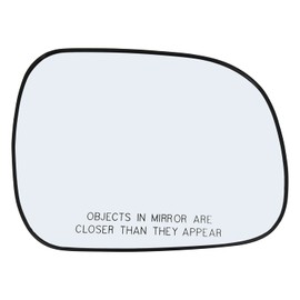 Passenger Side Mirror Glass Assembly With Plastic Backing Plate (Non-Heated) Compatible with 2004-2010 Toyota Sienna