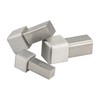 End Piece for Tile Rail Square Profile Corner V2A Brushed
