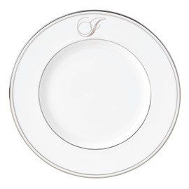 Lenox Federal Platinum Script Monogram Dinnerware Accent Plate, I
