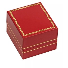 USJS 6 Pieces Classic Red Leatherette Earring Pendant Jewelry Display Gift Boxes