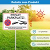 JIZZU Privatparkplatz Sign Parking Prohibited 30 x 20 cm, Signs