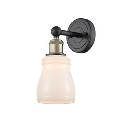 Innovations Lighting Ellery - 1 Light Wall Sconce in Nautiical Style-11.5 Inches Tall and 4.75 Inches Wide-Black Antique Brass Finish-White G