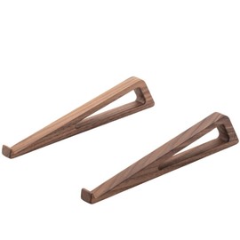 CrweanWcee Laptop Stand, Wooden Natural Wood, Walnut, Posture Improvement, Heat Protection, Tablet, PC Stand, Easy to Carry, Anti-Slip, Stickers, Scandinavia, Luxury, Stylish, 1 Pair