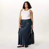 The Drop Women’s Alya Silky Slip Maxi Skirt, Navy, S
