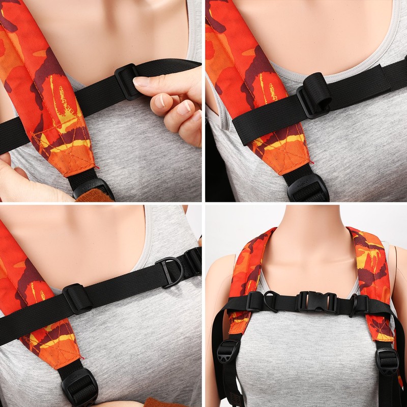 HESTYA 2 Pieces Backpack Chest Strap Adjustable Backpack Sternum Strap